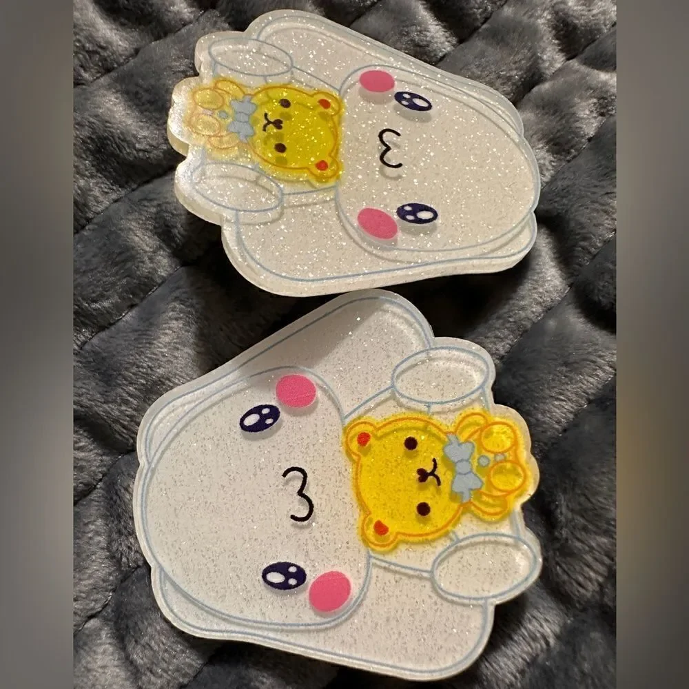 New Sanrio Kuromi Hair Accessories 2Pcs Hair Clip's
